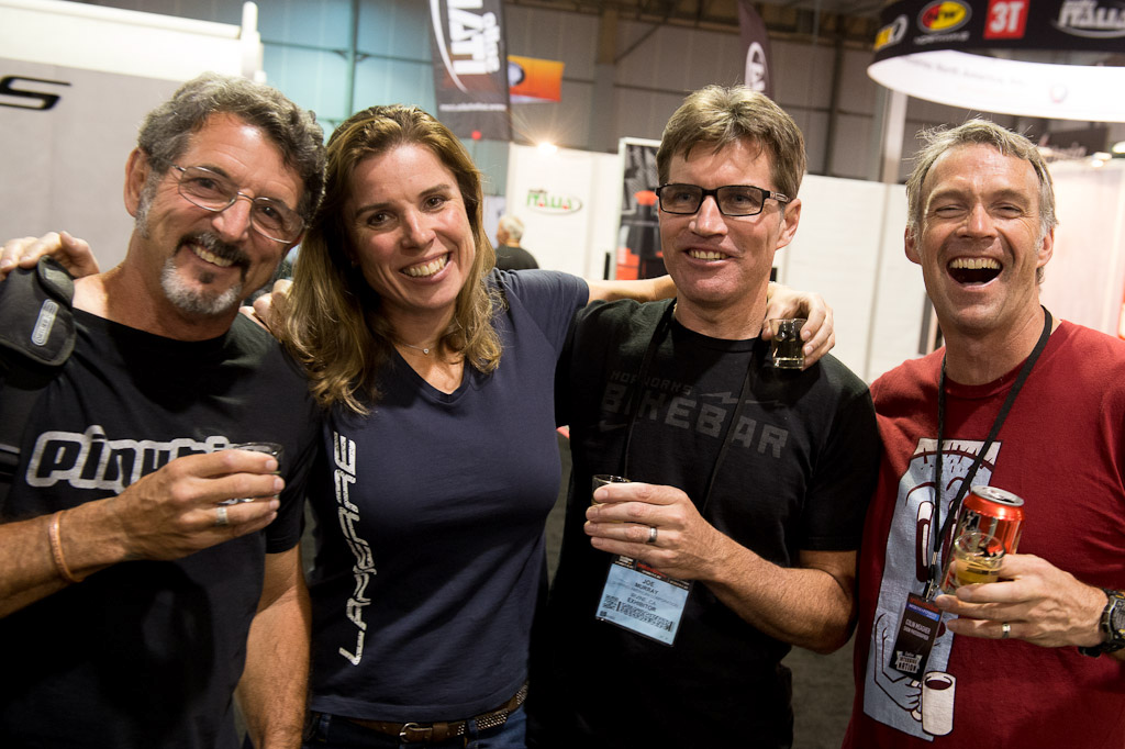 Richard Cunningham Lorna Schouten Joe Breeze and Colin Meagher hanging out at the show.