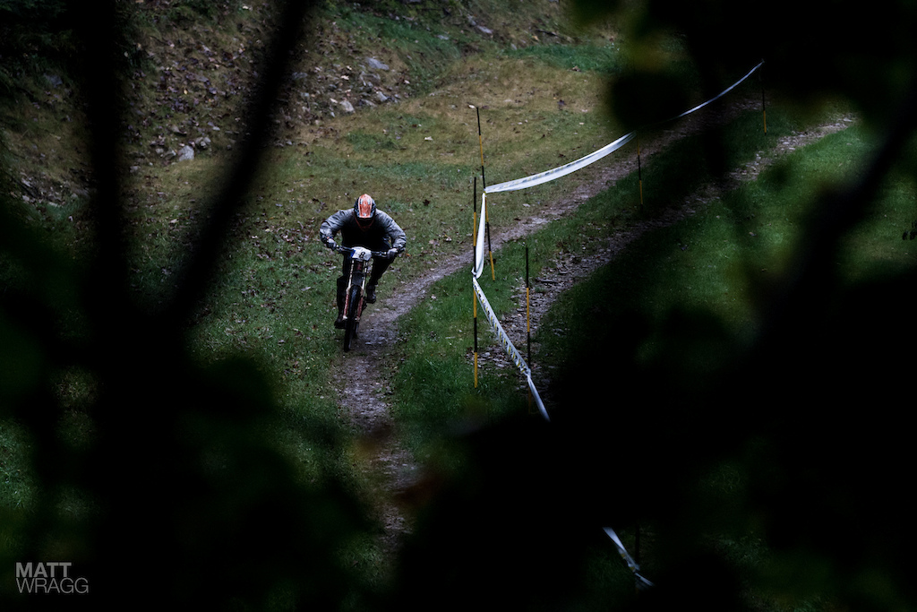 Head down legs turning.