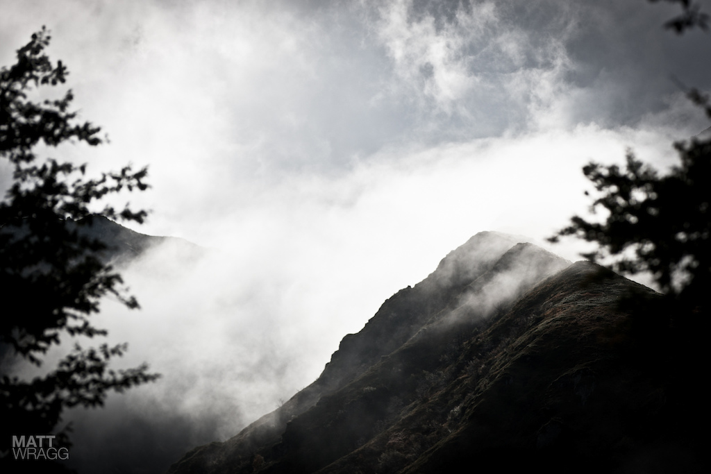 The mountains.