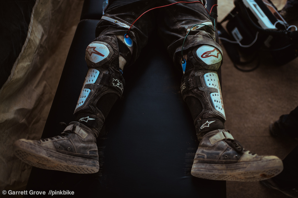 Casey Groves took a big crash in the morning causing him to need a lot of medical attention.