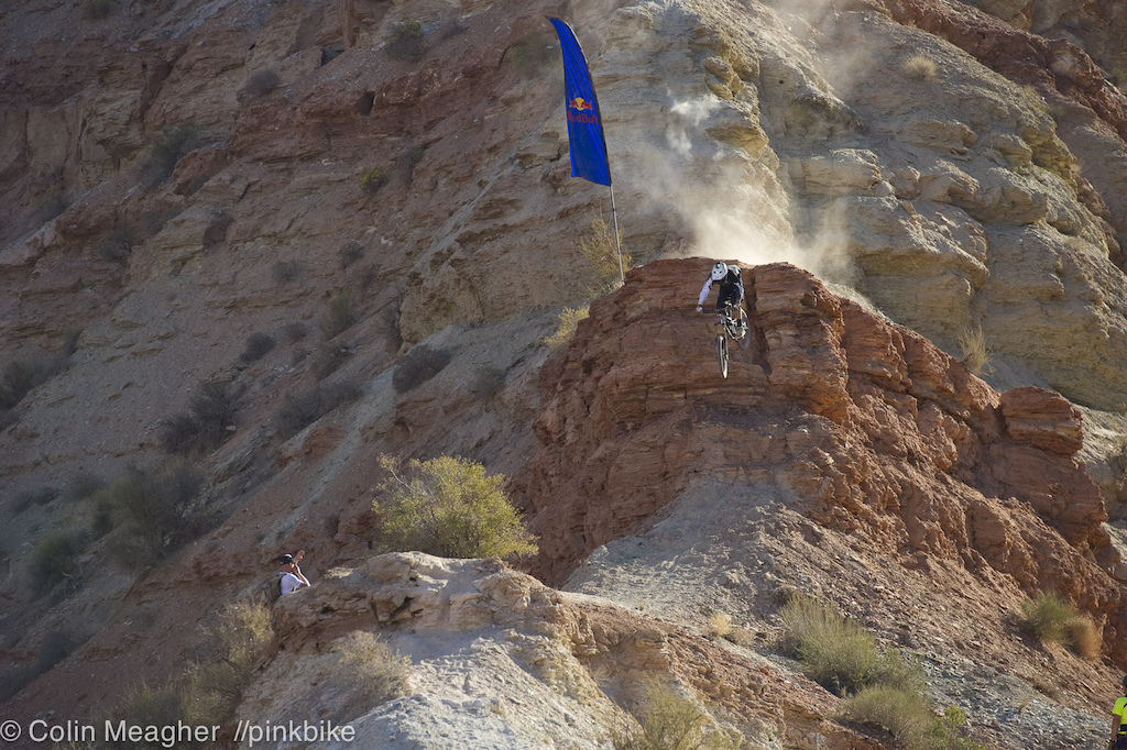 Brett Rheeder chasing the light down Ridge 1.