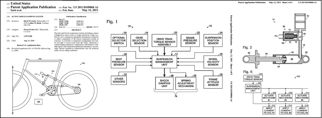 Fox Racing Shox Patent application by David Earl for electrically controlled suspension partial