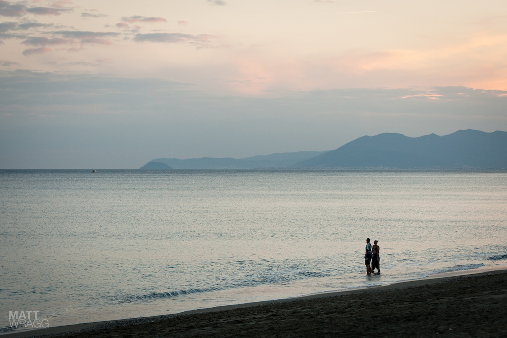 Relaxing in the sea.