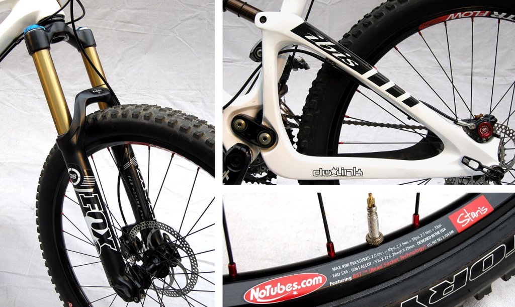 Ibis Mojo HD Fox 36 RLT fork Dual-link rear suspension Stan s NoTubes ZTR Flow rims.