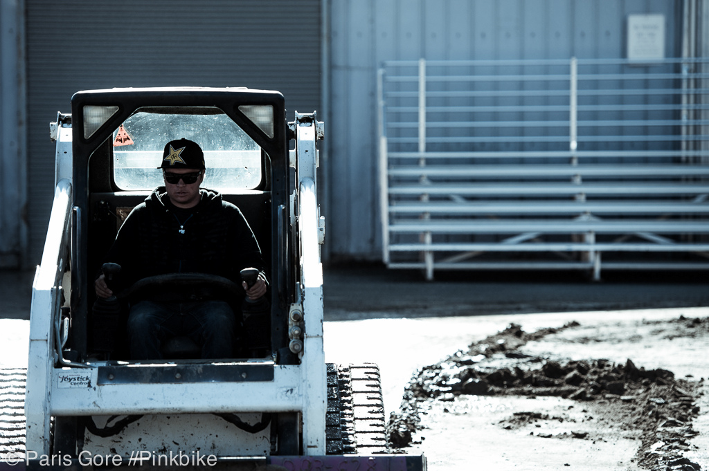Watts dozin the dirt. Don t get in his way he ll likely run you over driving around at full boar speed.