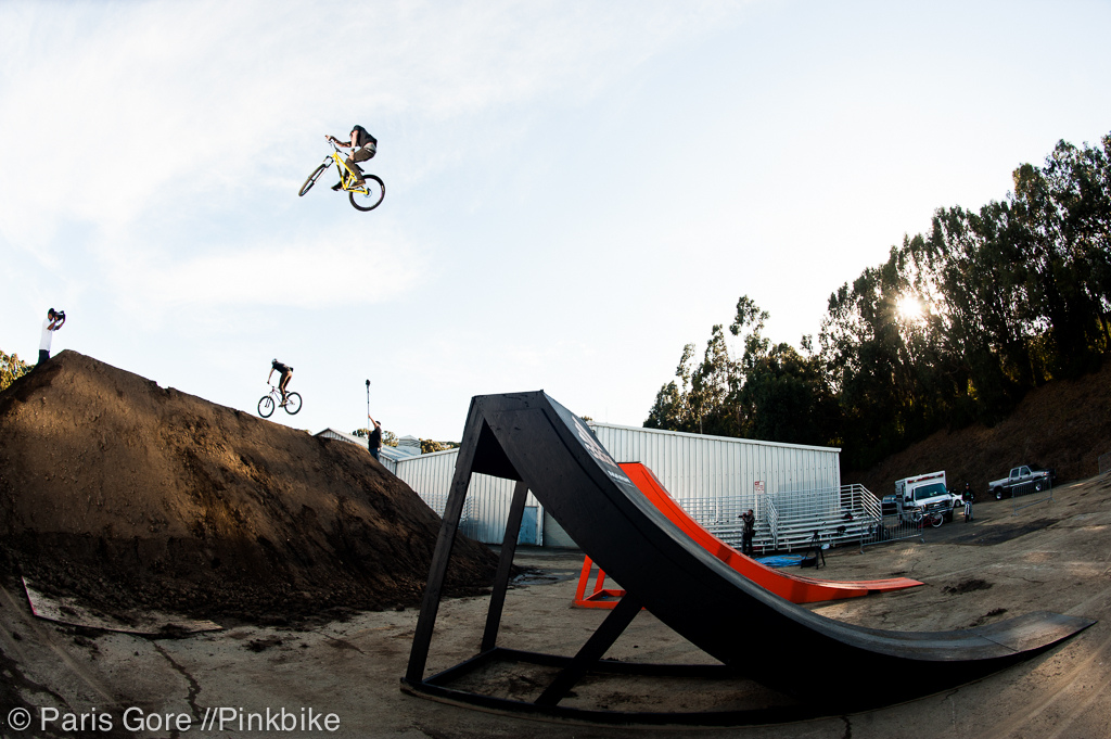 Justin was absolutely destroying the course today getting more sideways than Travis Pastrana in a rally car.