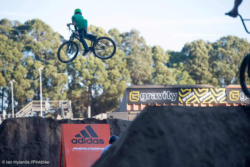 Connor Gallant getting all sideways on the little set. Probably one of the better whips of the day 