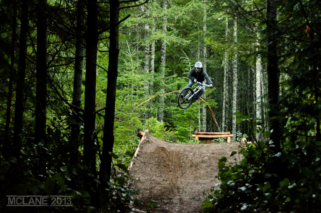Shredding the shovel and the bike.