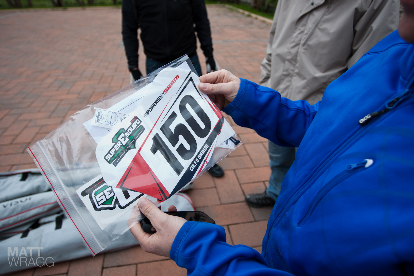 Race packs for the riders.

Superenduro PRO1 2012, Golfo Diano Marino.