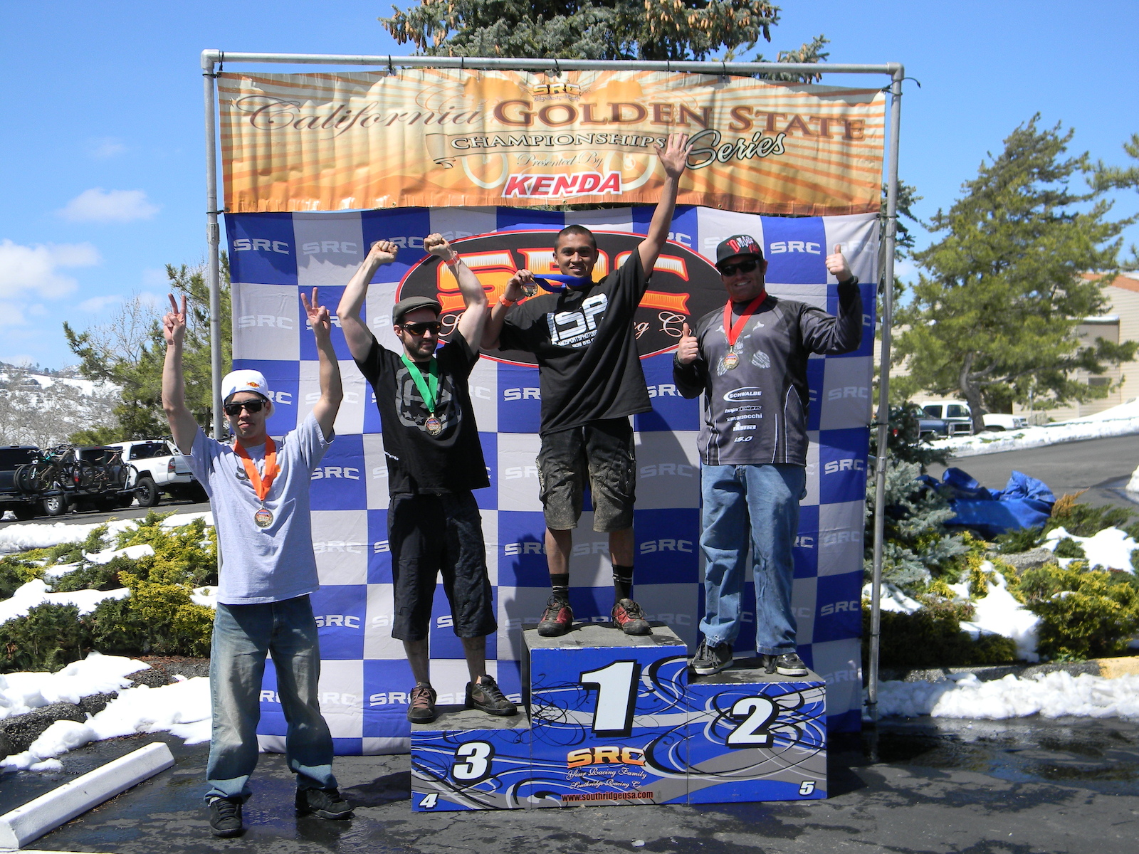 Hard earned 1st place expert men.  2nd round in Kenda cup series.  Snowy/muddy conditions. 4/15/12
