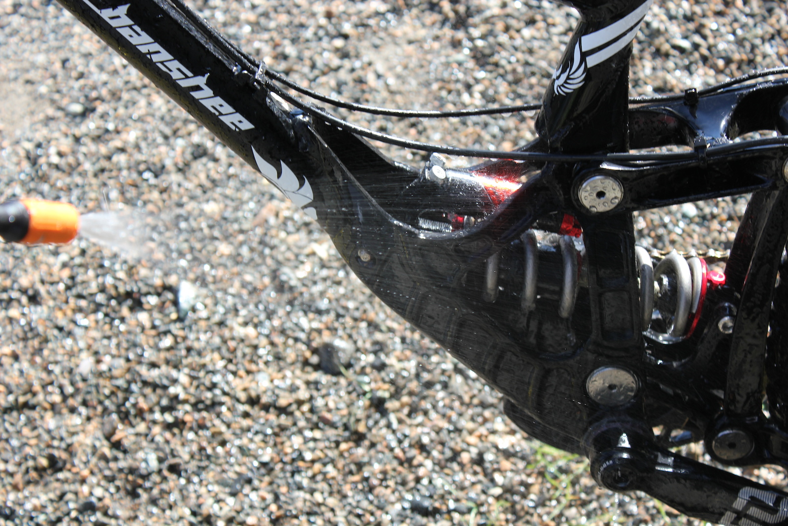 Me cleaning the bike.