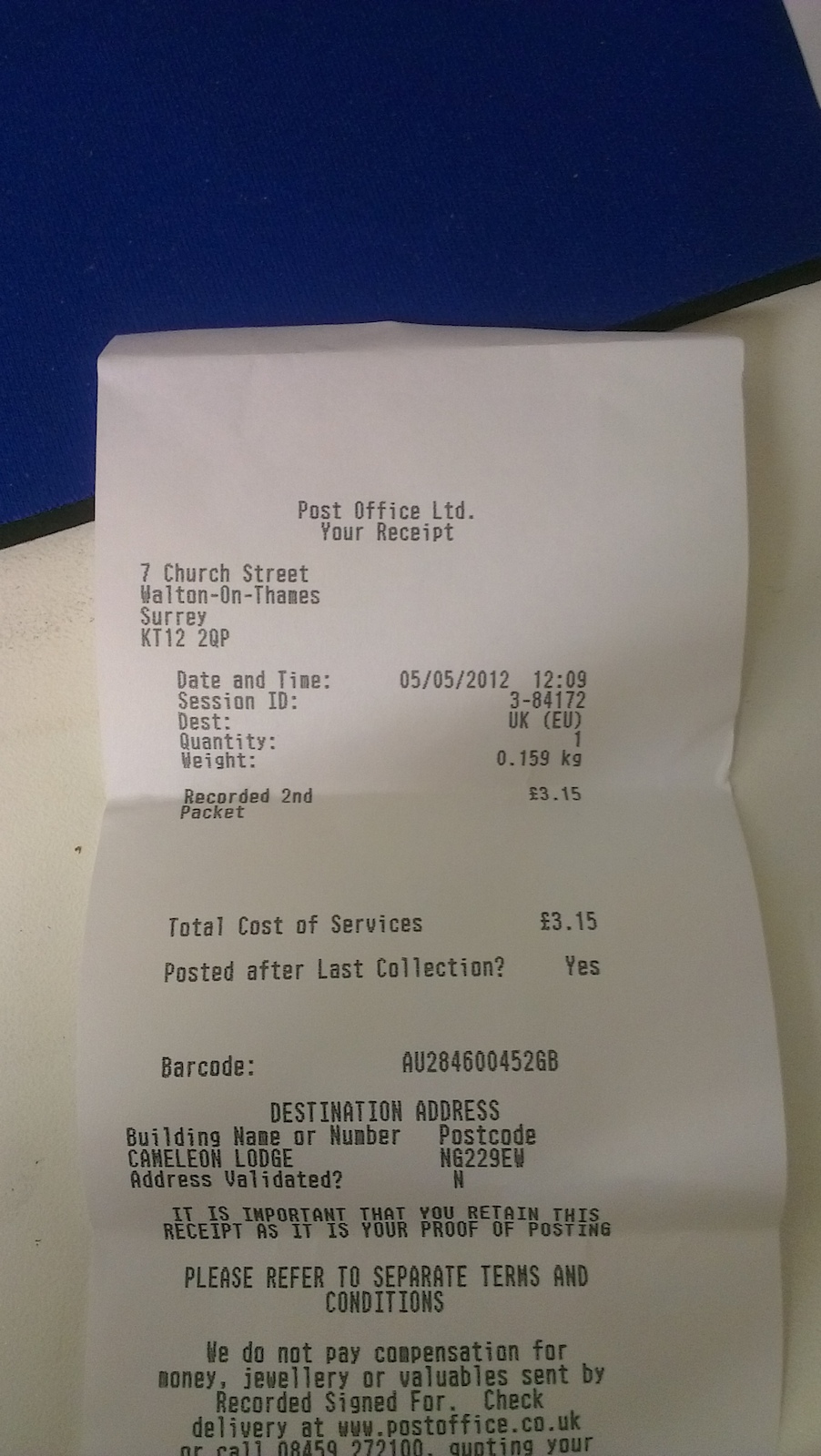 Receipt